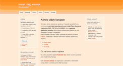 Desktop Screenshot of konecvladykorupce.comehere.cz